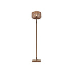 Petit lampadaire droit Tanami rotin tambour 25 cm E27