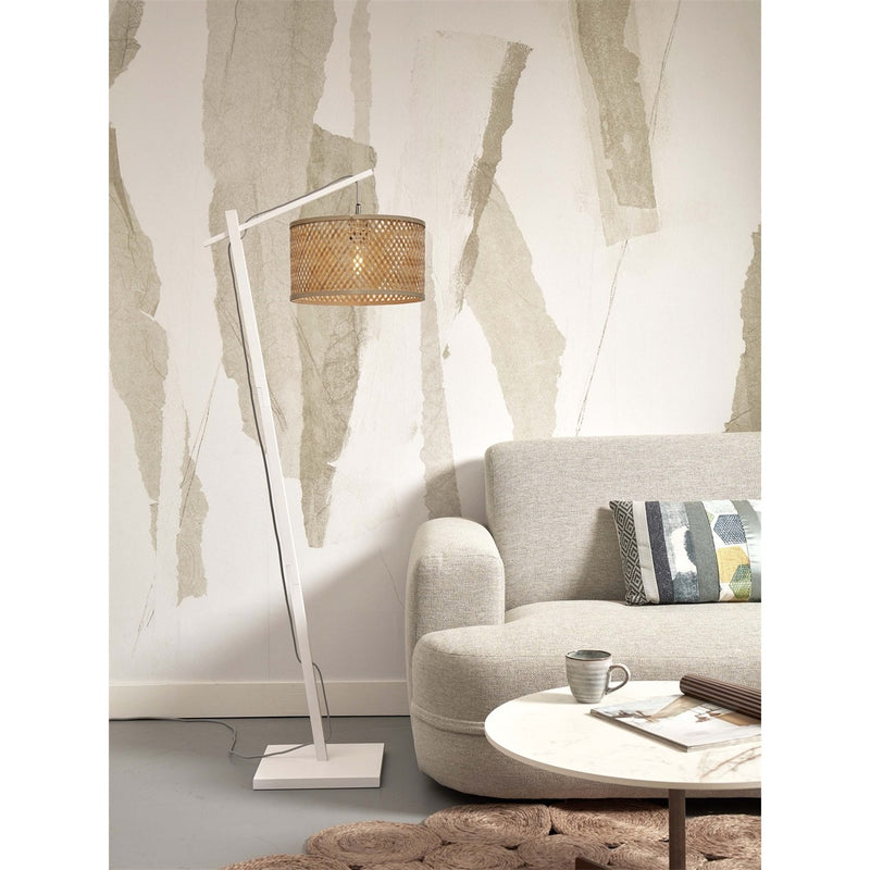 Dimensions Petit lampadaire liseuse Java bras blanc 32 cm E27