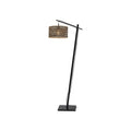 Petit lampadaire Java bicolore bras noir 32 cm E27