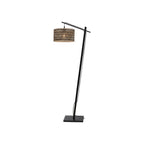 Petit lampadaire Java bicolore bras noir 32 cm E27