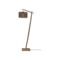 Petit lampadaire Java bicolore bras naturel 32 cm E27