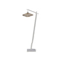 Petit lampadaire Zanzibar rotin bras blanc 40 cm E27