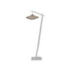 Petit lampadaire Zanzibar rotin bras blanc 40 cm E27