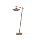 Petit lampadaire Zanzibar rotin bras naturel 40 cm E27