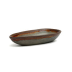 Petit plat ovale Côa en grès émaillé 17 cm