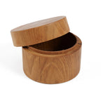 Petit pot à couvercle en teck massif 8 cm, vue 4