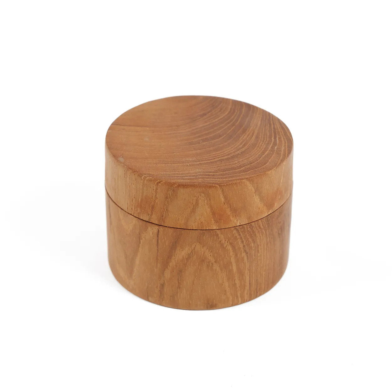 Petit pot à couvercle en teck massif 8 cm, vue 5