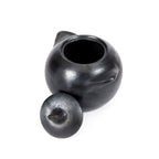 Petit pot à couvercle en terre cuite noircie au feu 8 cm, vue 5