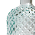 Petite bouteille décorative à pointes de diamant en verre recyclé 22 cm, vue 3
