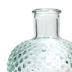 Petite bouteille décorative à pointes de diamant en verre recyclé 22 cm, vue 4