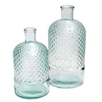 Petite bouteille décorative à pointes de diamant en verre recyclé 22 cm, vue 5
