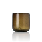 Photophore en verre cognac bullé 9 cm