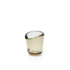 Photophore en verre fumé soufflé 6 cm en situation