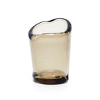 Photophore en verre fumé soufflé à bord oblique 16 cm, vue 3