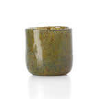 Photophore en verre olive moucheté 9 cm