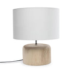 Pied de lampe à poser en teck massif, vue 3