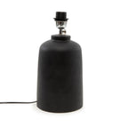 Pied de lampe à poser en terre cuite noire