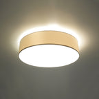 Plafonnier Arena 55 blanc allumé, lumière diffuse