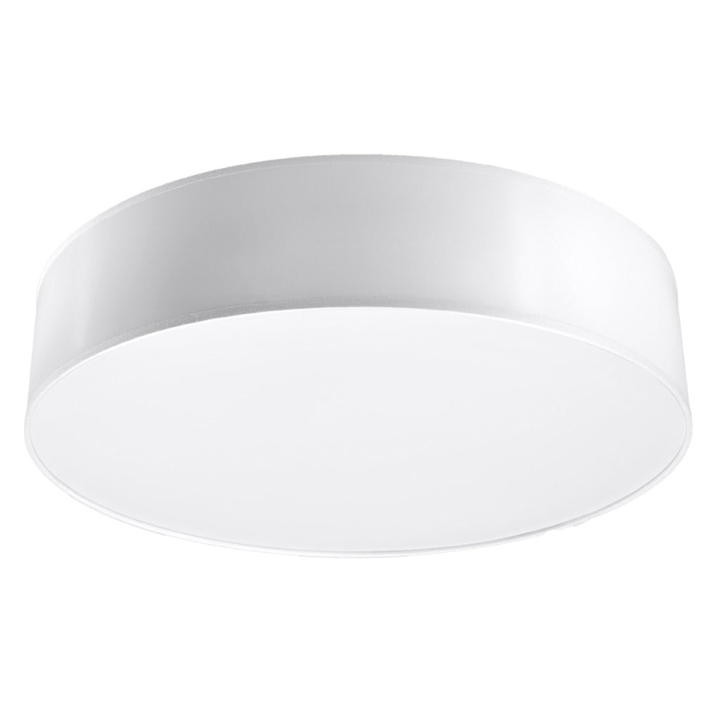 Plafonnier Arena 55 PVC blanc, abat-jour rond au plafond