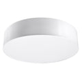 Plafonnier Arena 55 PVC blanc, abat-jour rond au plafond