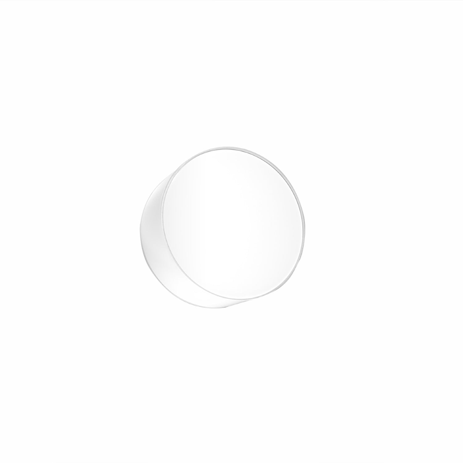 Plafonnier Arena blanc de trois quarts, coque laquée brillante