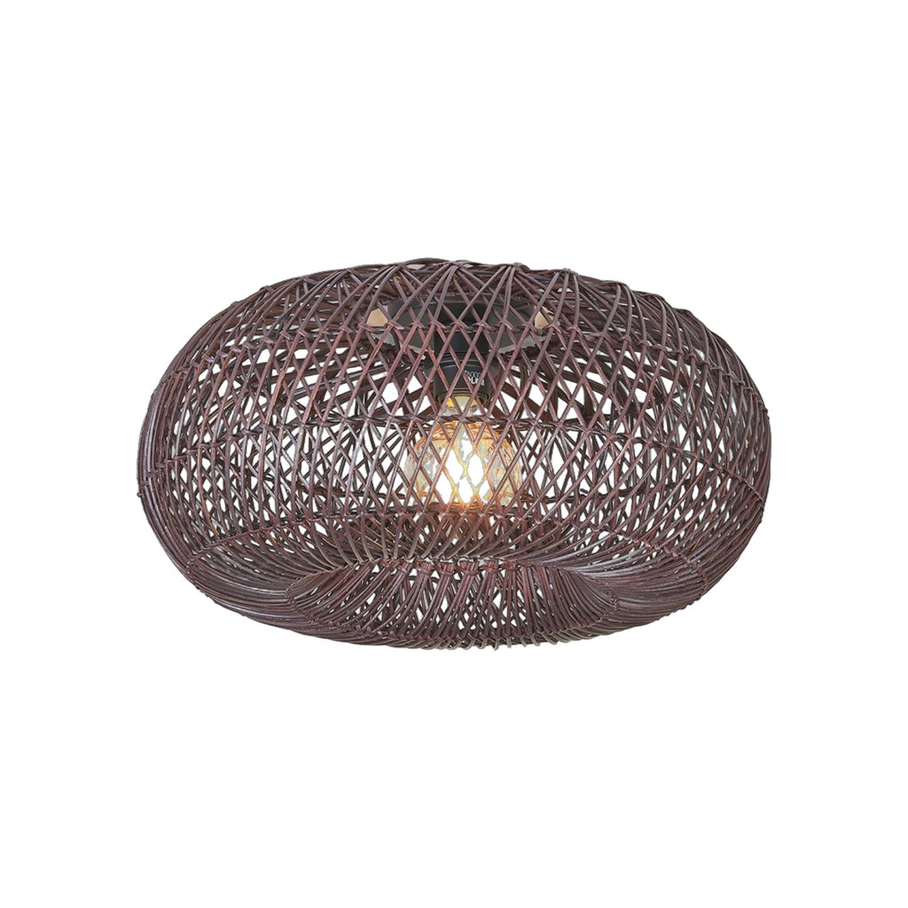 Plafonnier Arizona bambou bordeaux 50 cm E27