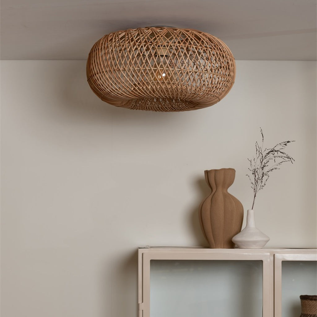 Plafonnier Arizona bambou naturel 50 cm E27, vue 2