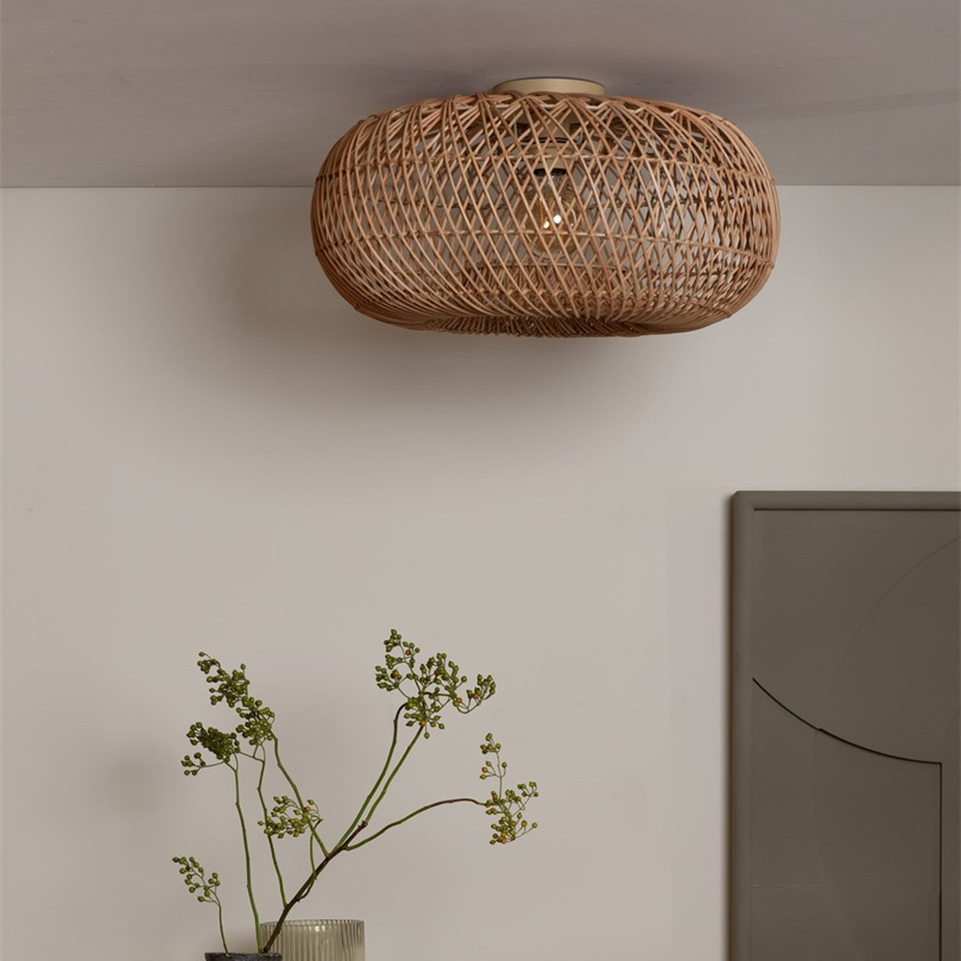 Plafonnier Arizona bambou naturel 50 cm E27, vue 8