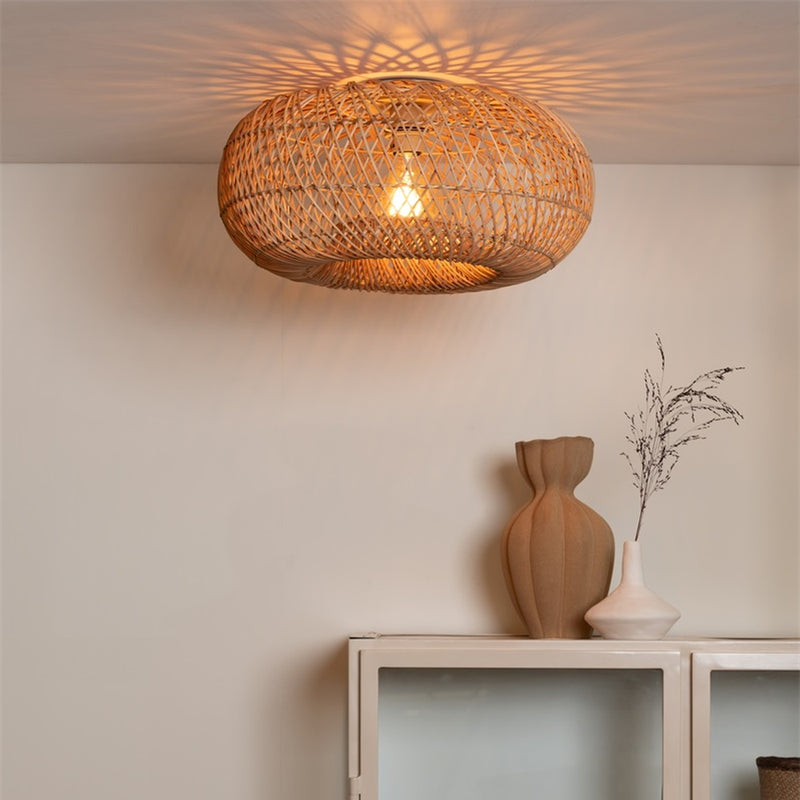 Dimensions Plafonnier Arizona bambou naturel 50 cm E27