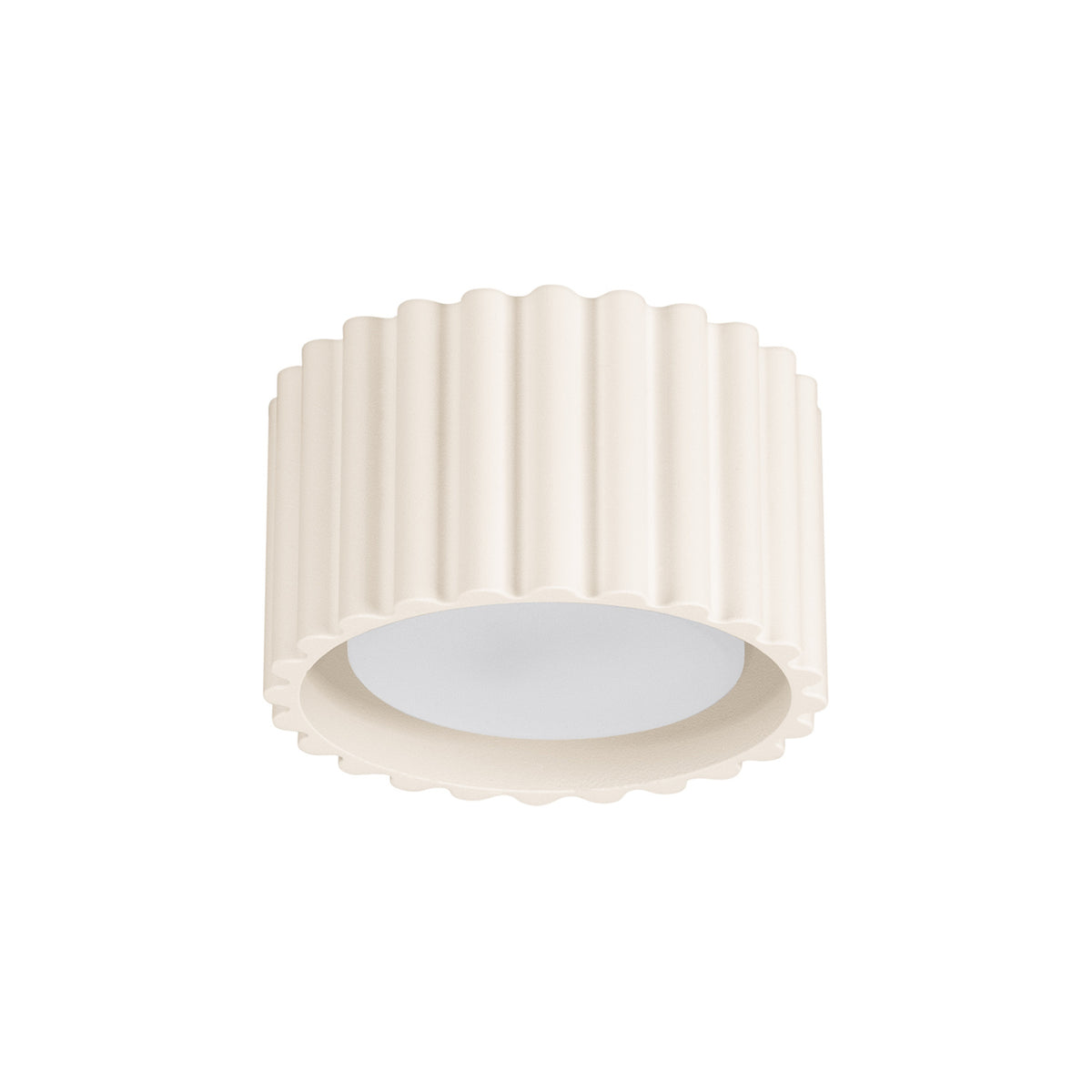 Plafonnier Aura 1 aluminium GX53, finition laque beige