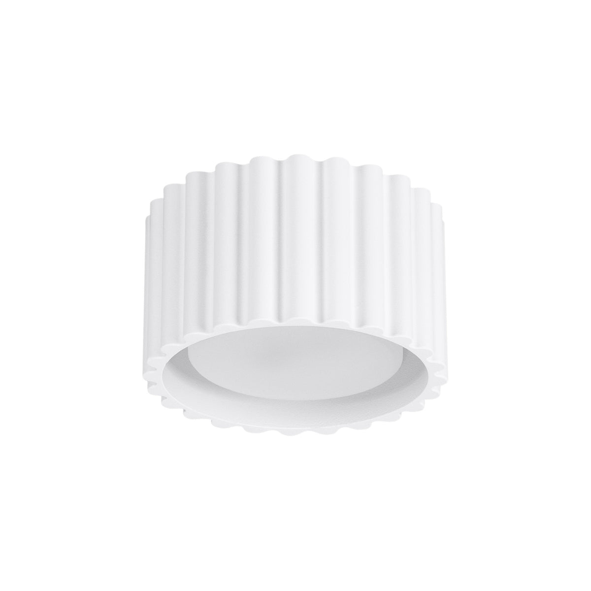 Plafonnier Aura 1 aluminium GX53, finition laque blanche