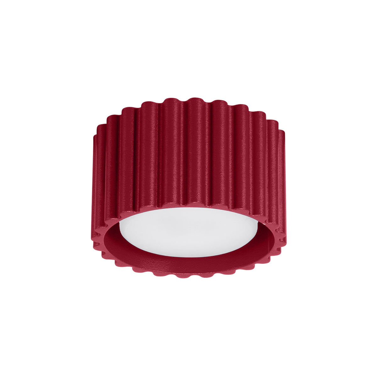 Plafonnier Aura 1 aluminium GX53, finition laque bordeaux