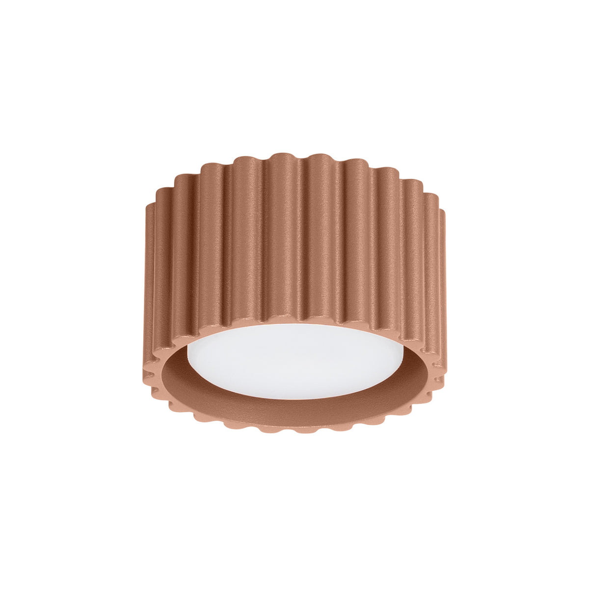 Plafonnier Aura 1 aluminium GX53, finition laque brun moka