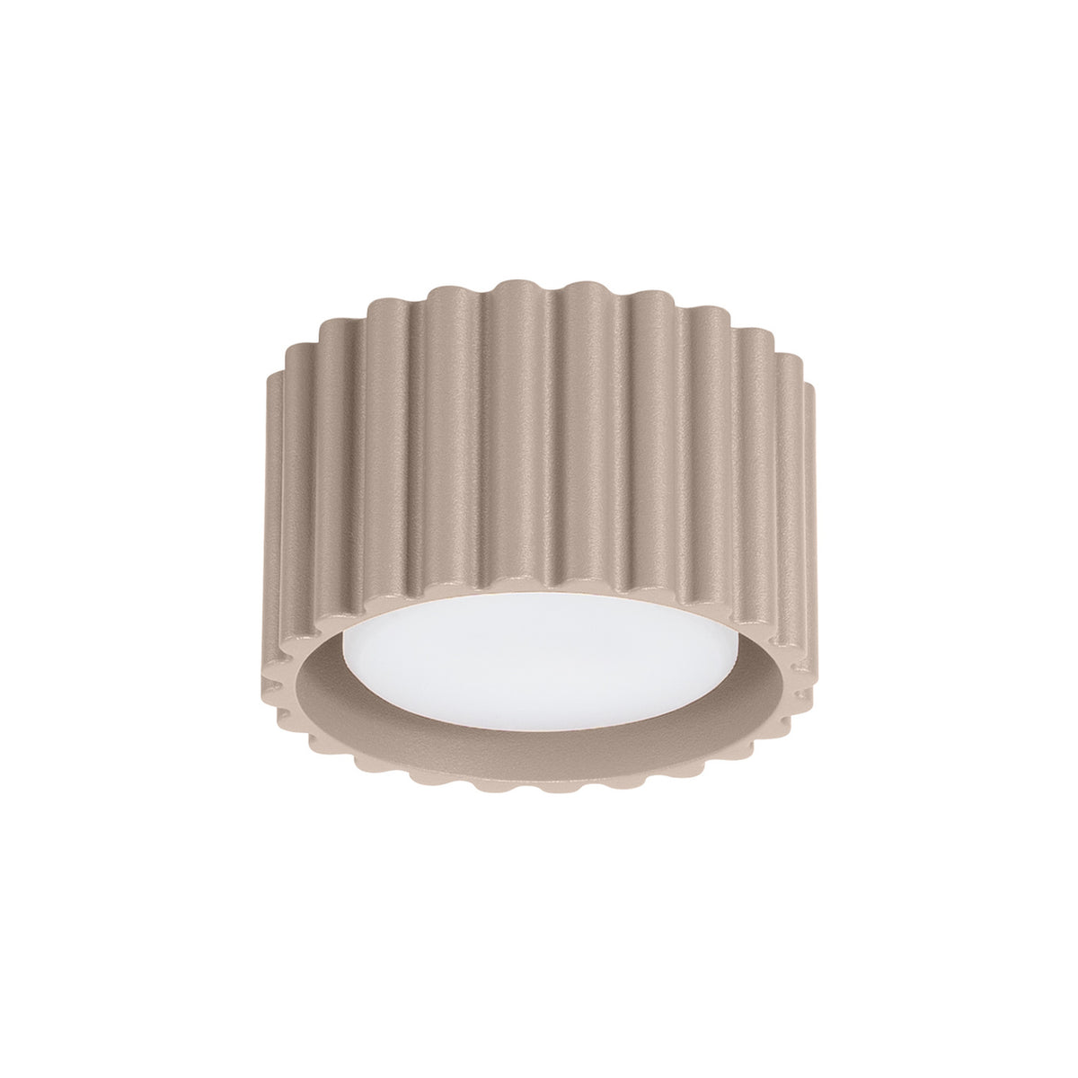Plafonnier Aura 1 aluminium GX53, finition laque taupe