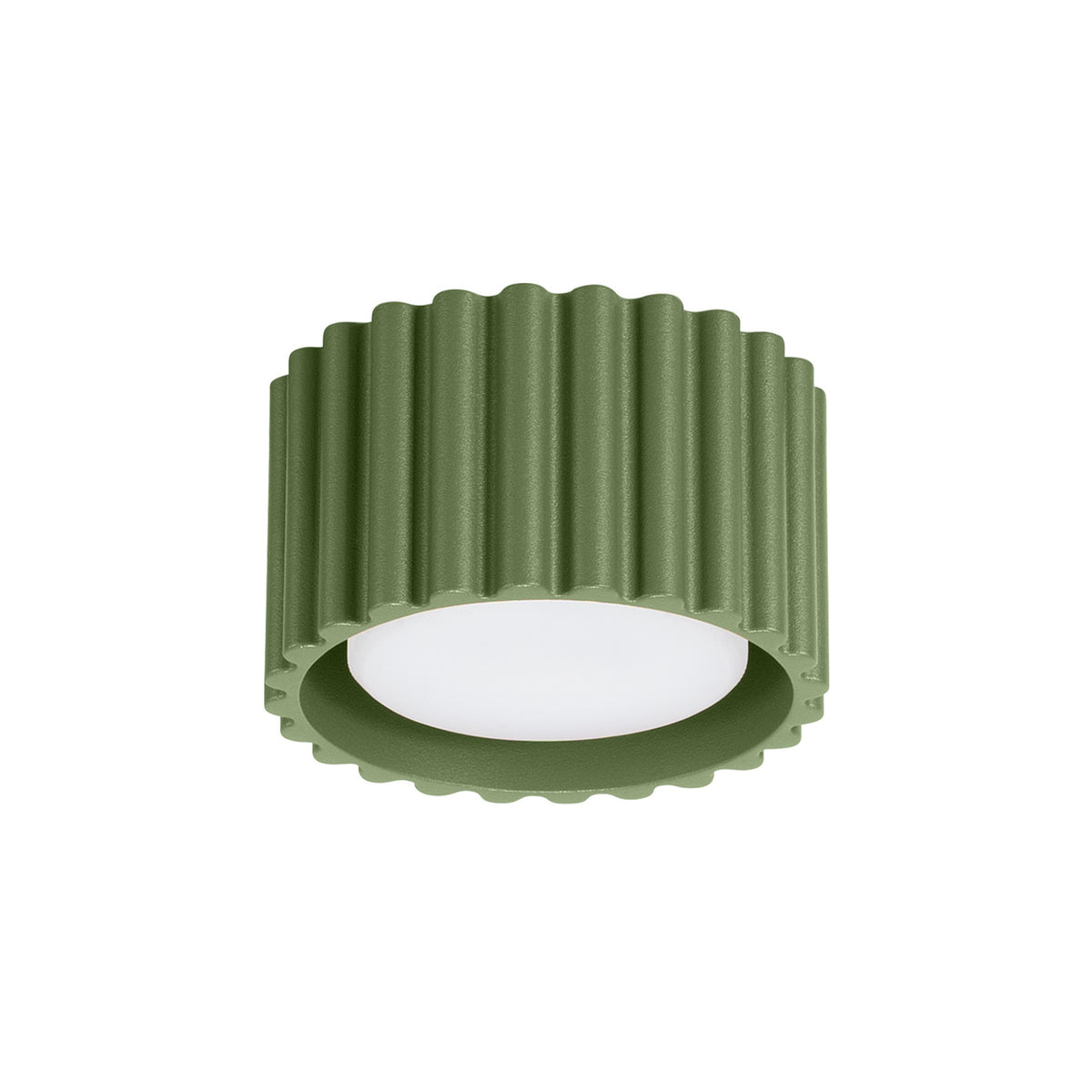 Plafonnier Aura 1 aluminium GX53, finition laque vert olive