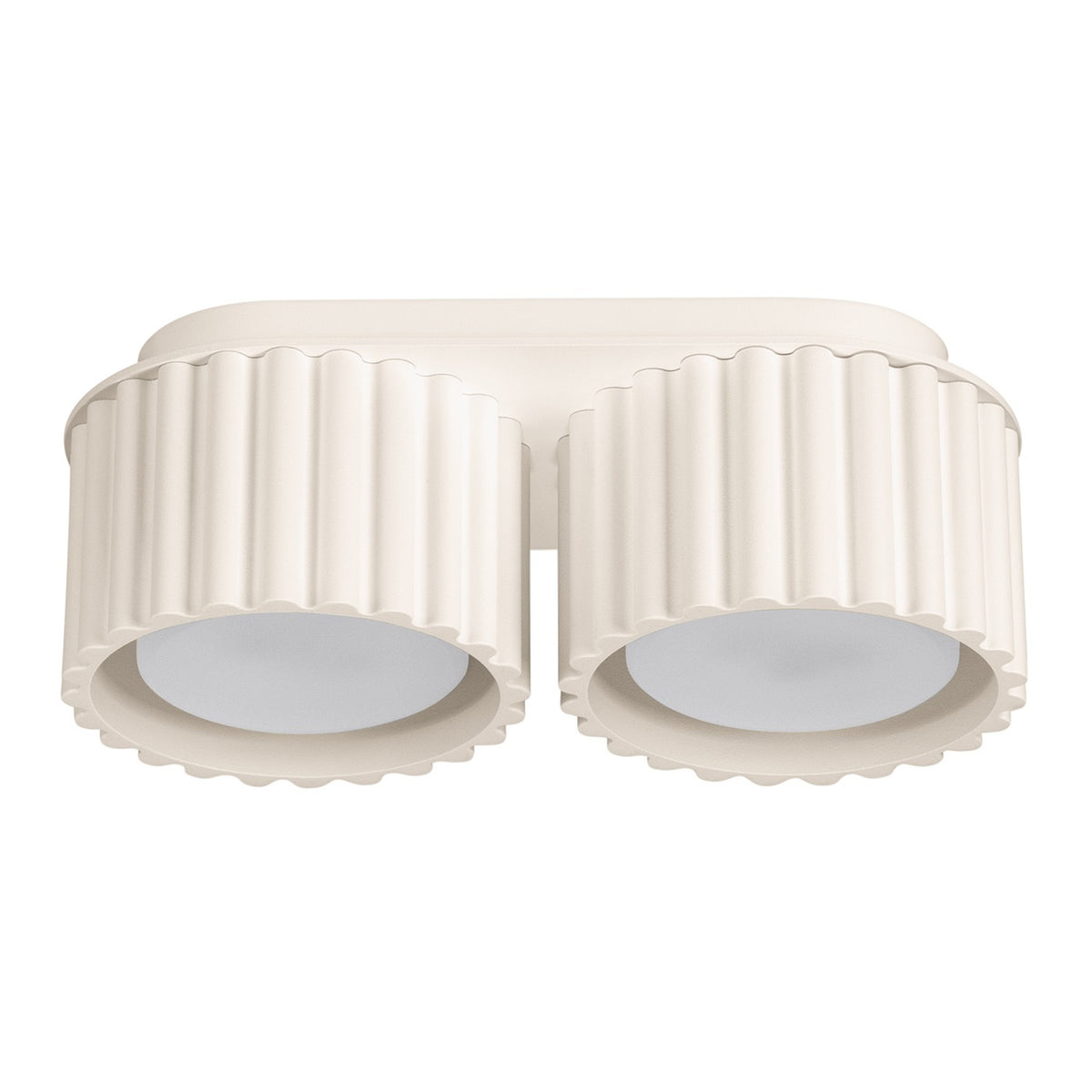 Plafonnier Aura 2 aluminium GX53, finition laque beige