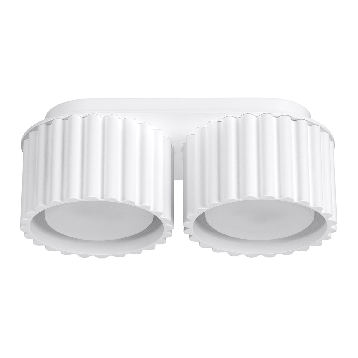 Plafonnier Aura 2 aluminium GX53, finition laque blanche