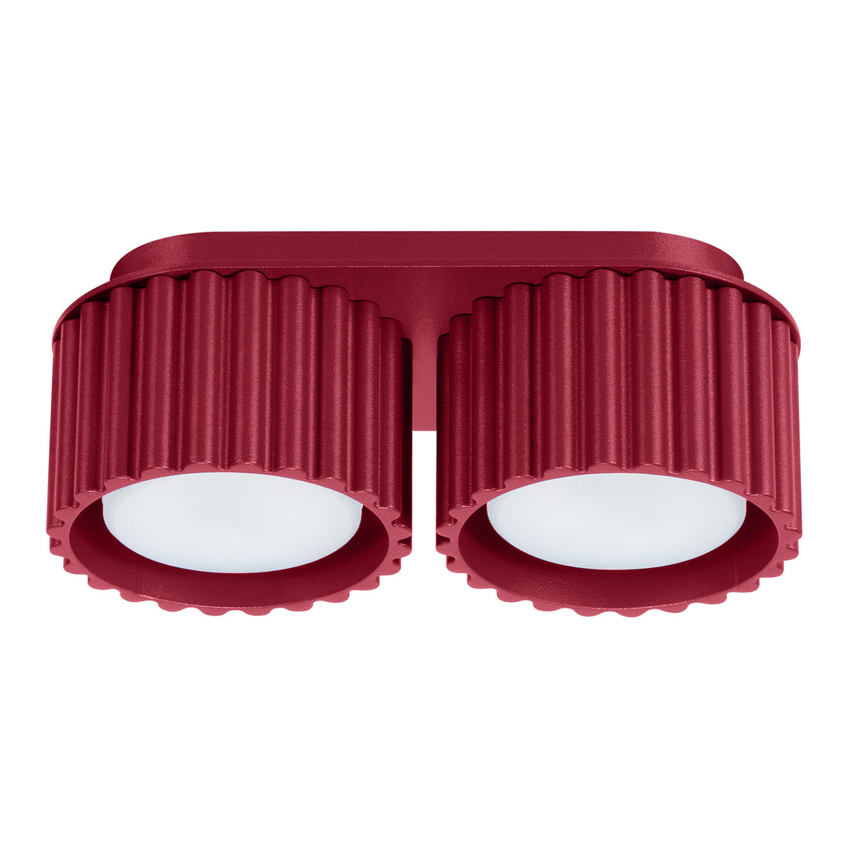Plafonnier Aura 2 aluminium GX53, finition laque bordeaux