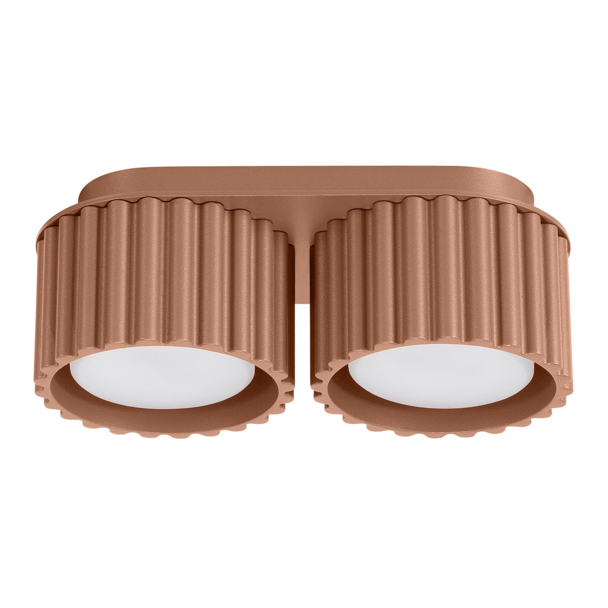Plafonnier Aura 2 aluminium GX53, finition laque brun moka