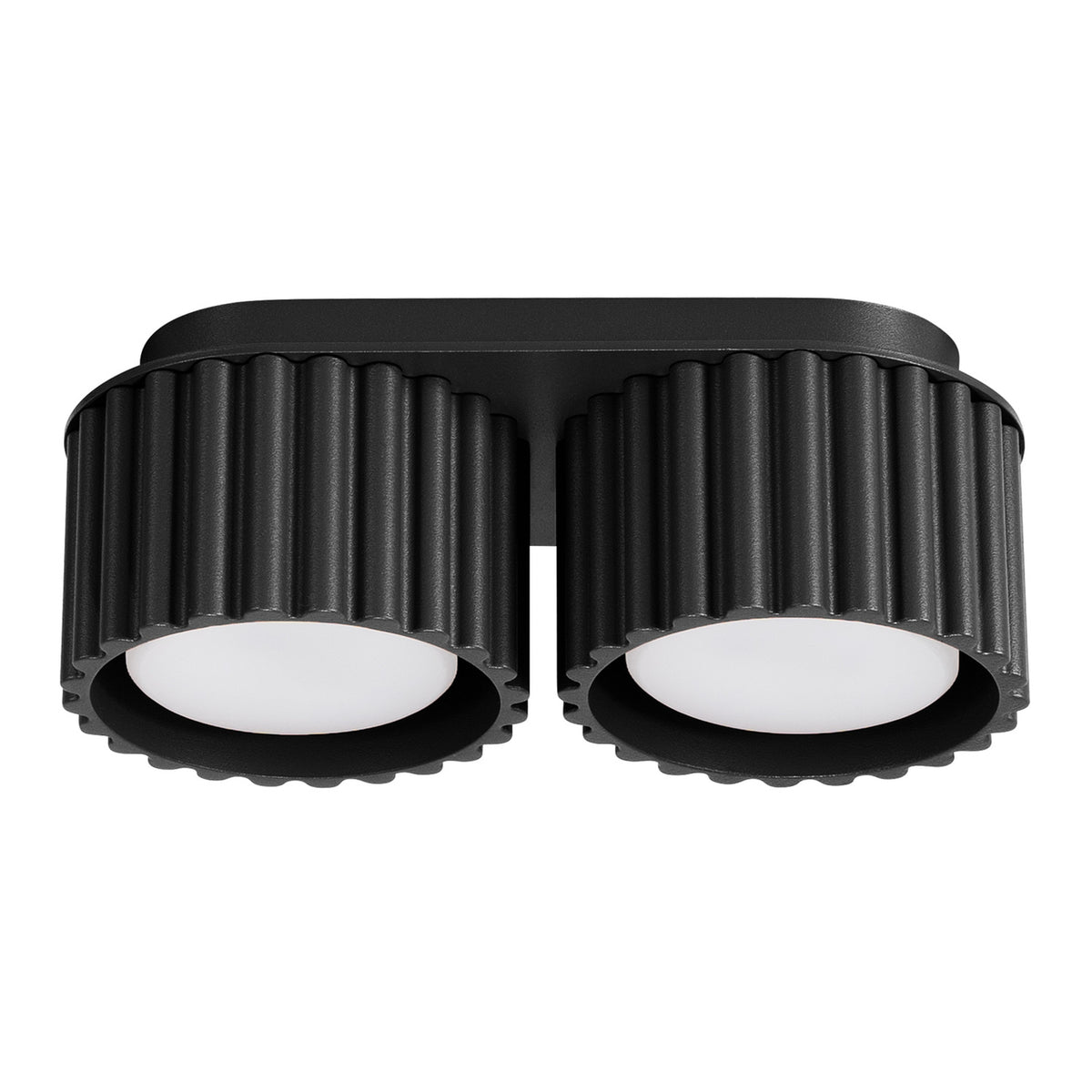 Plafonnier Aura 2 aluminium GX53, finition laque noire