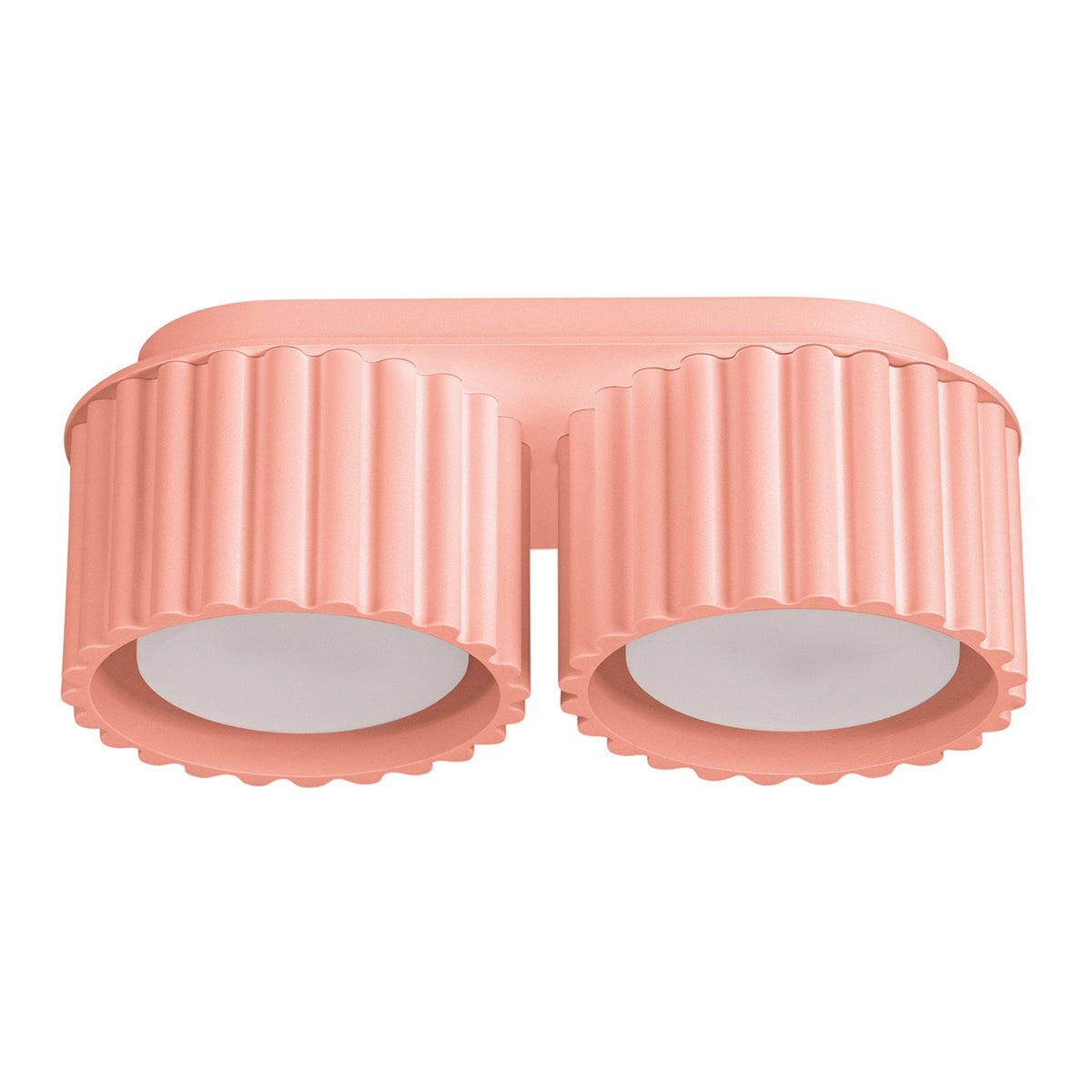 Plafonnier Aura 2 aluminium GX53, finition laque rose pêche