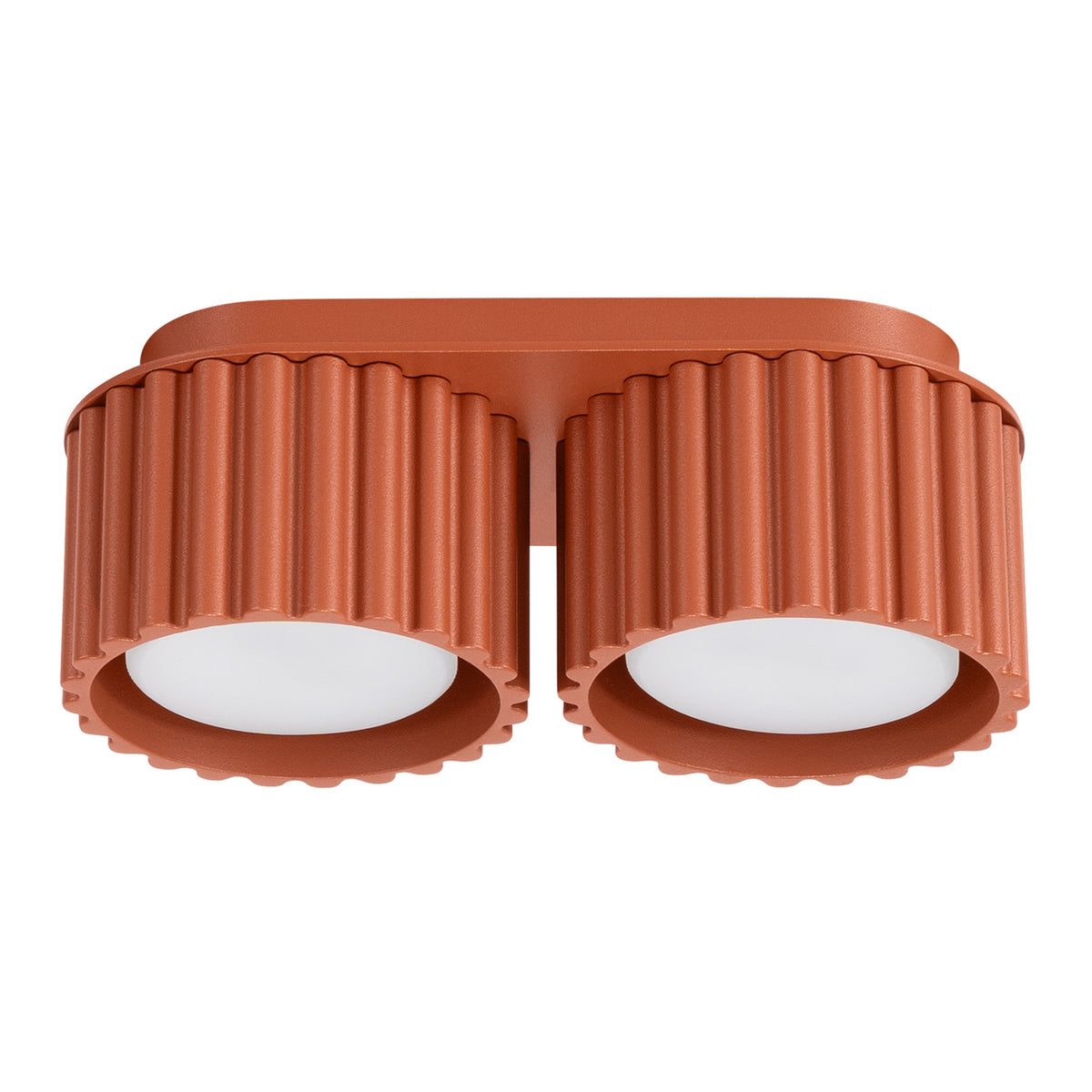 Plafonnier Aura 2 aluminium GX53, finition laque rouge ocre