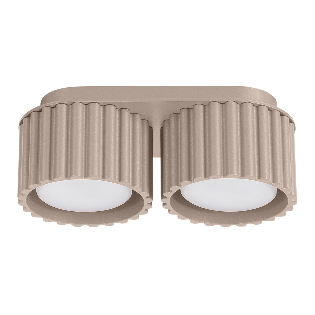 Plafonnier Aura 2 aluminium GX53, finition laque taupe