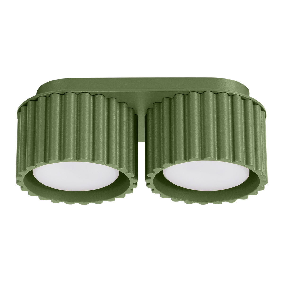Plafonnier Aura 2 aluminium GX53, finition laque vert olive