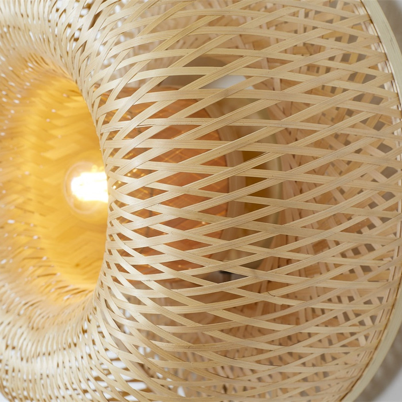 Plafonnier Barbados bambou naturel E27, vue 2