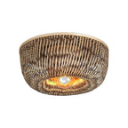 Plafonnier Barbados bambou naturel et brun E27