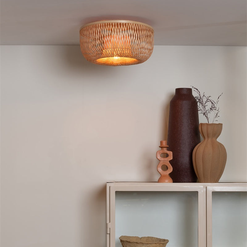 Dimensions Plafonnier Barbados bambou naturel E27