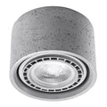 Plafonnier Basic 1 en béton gris, spot GU10 vers le bas
