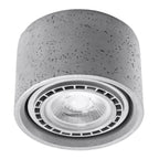 Plafonnier Basic 1 en béton gris, spot GU10 vers le bas