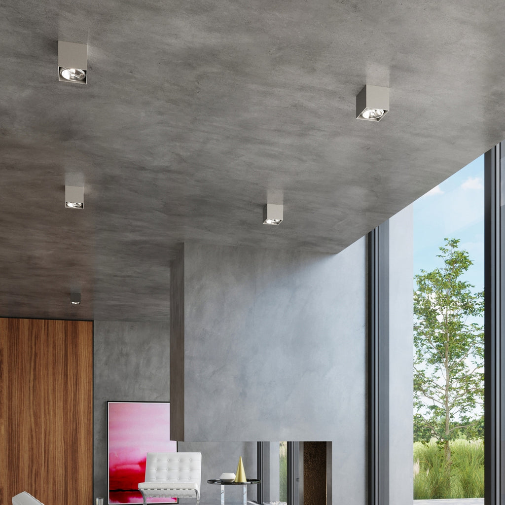Plafonnier Blake aluminium gris en situation